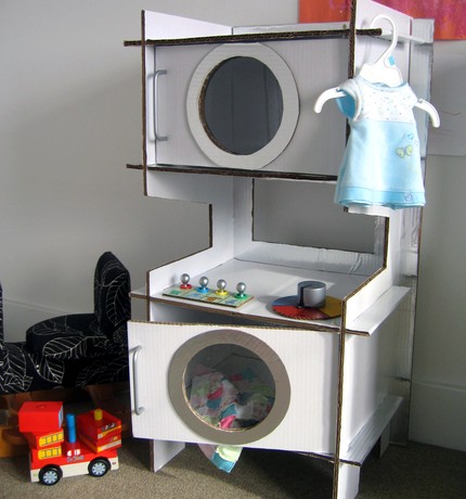 cardboard washer and dryer, play washer and dryer