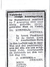 Stervensbericht van dr. K. Sietsma