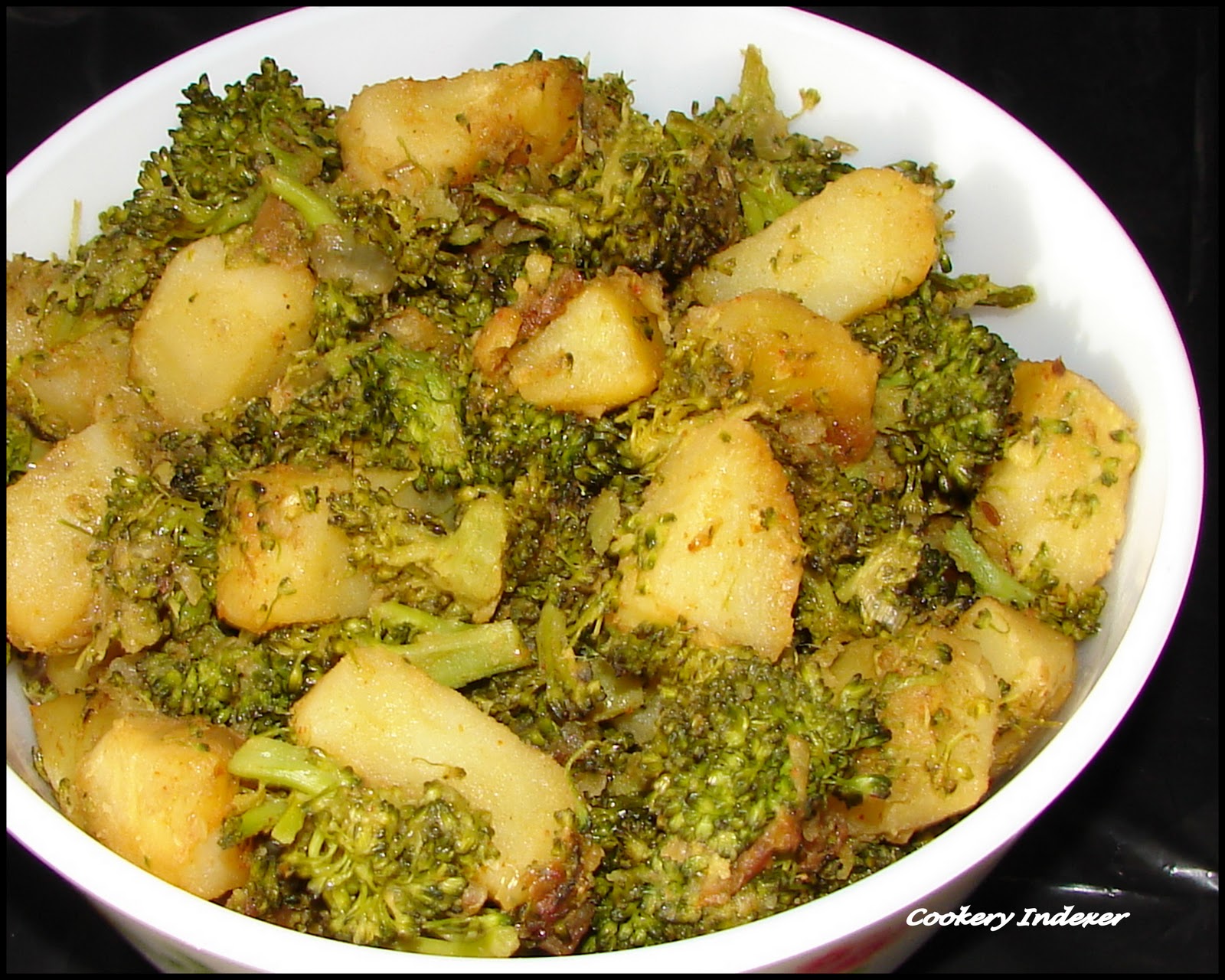 ! Regional Indian Cuisine Blogroll ! Broccoli Potato Sabzi / Stirfry