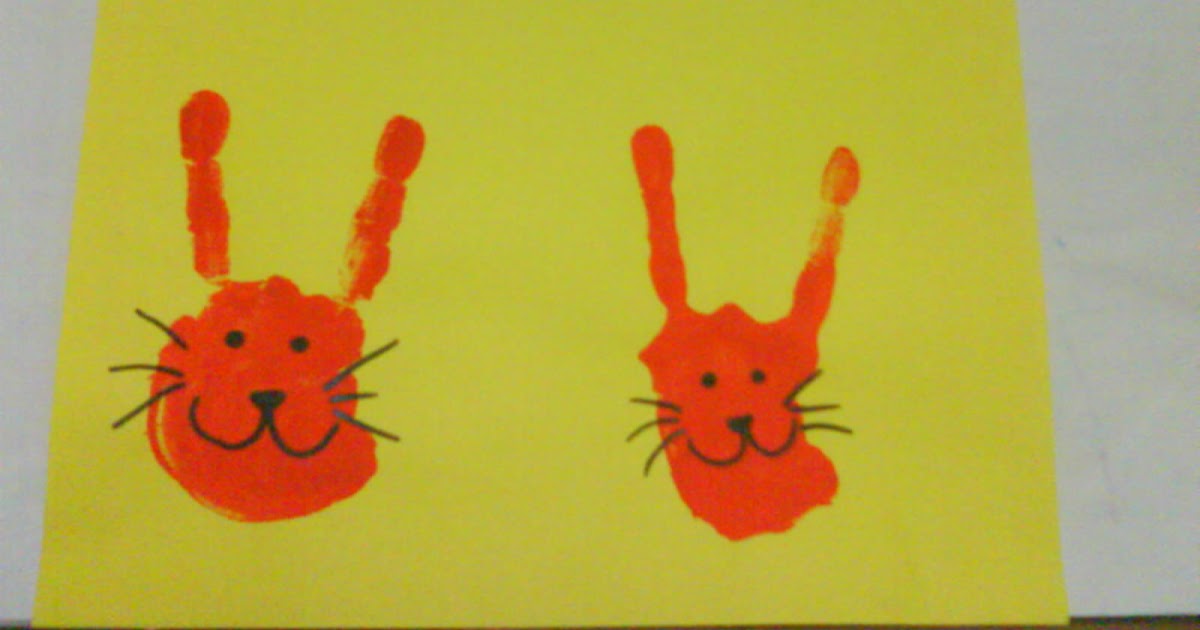 kids craft directory: Rabbit handprint