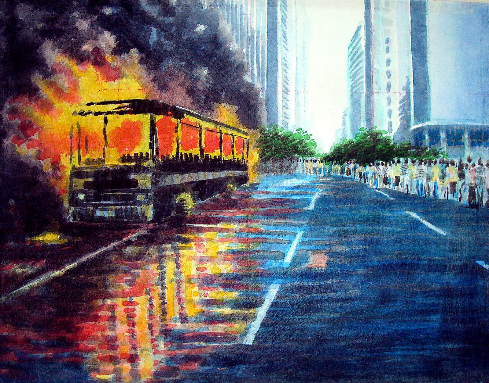 Burning Buses
