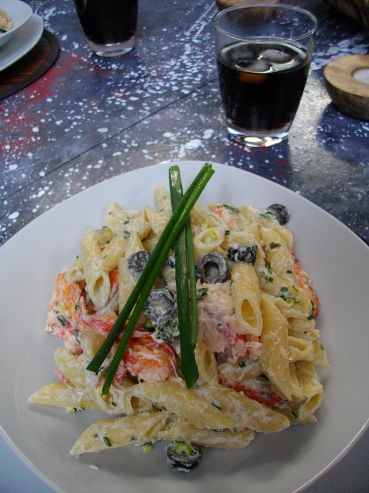Recetas Pasta de langosta con queso de cabra(2 personas)