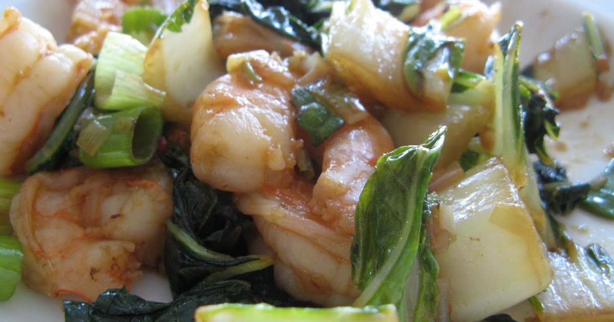 Julie's Foodie: Spicy Shrimp & Bok Choy Stir Fry