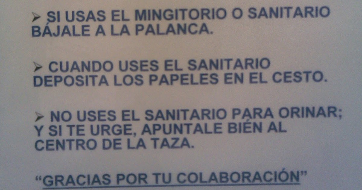 Dave's Blog!: Reglas Básicas para ir al baño...