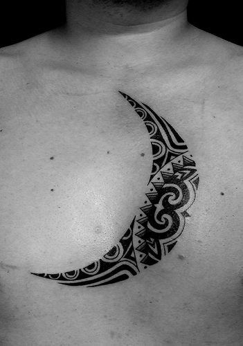 moon tattoo. Bisexual Moon Tattoo by ~zair