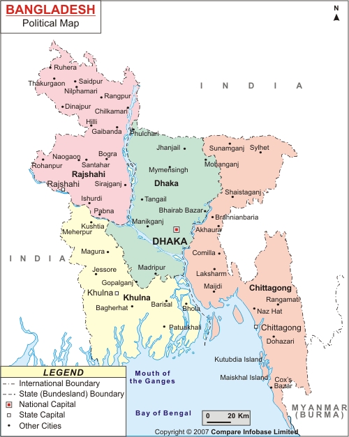 Bangladesh Map Outline