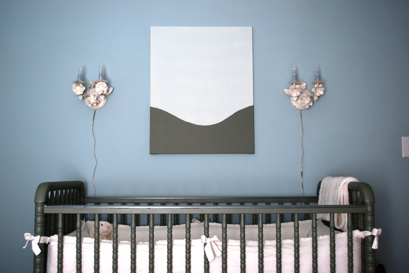 The Newlywed Diaries Elliot's Blue and Green Nursery (so far)