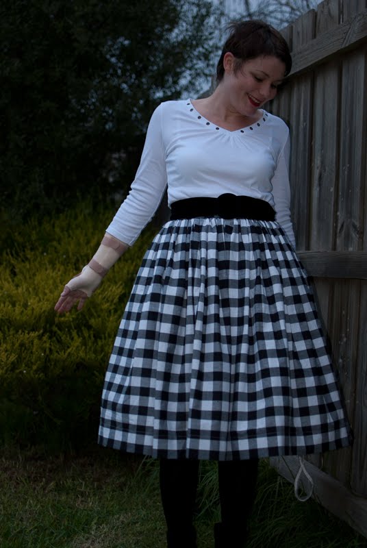 gingham skirt