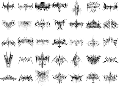 Logomarcas de bandas de Black Metal e Death Metal por Christophe Szpajdel