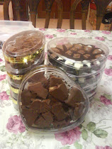 Assorted chocolate in transparent container