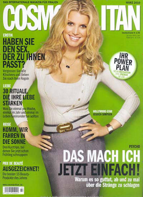 Jessica Simpson en la portada de Cosmopolitan Alemania (Marzo 2010)