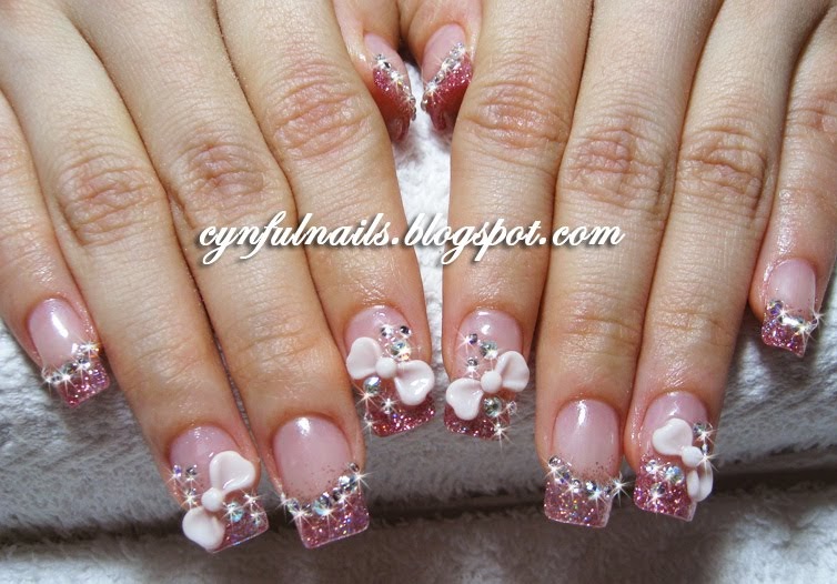 cynful nails pink acrylic nails