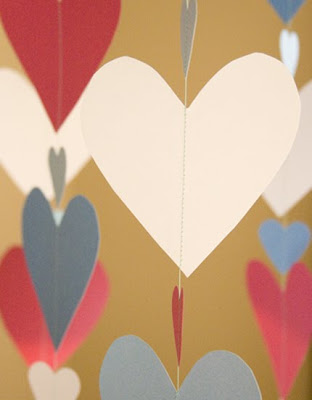 paper heart curtain