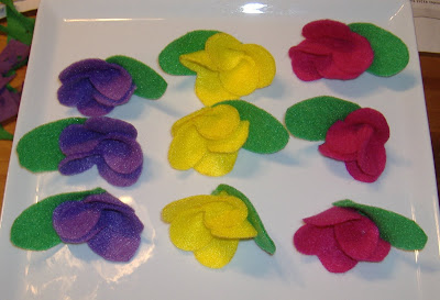 felt flower toppers