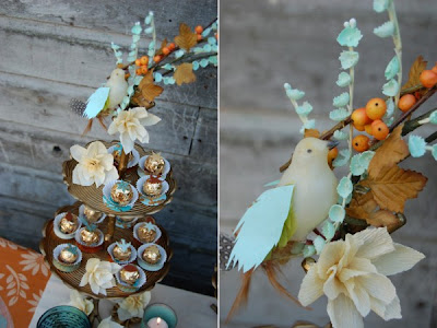 bluebird orange table