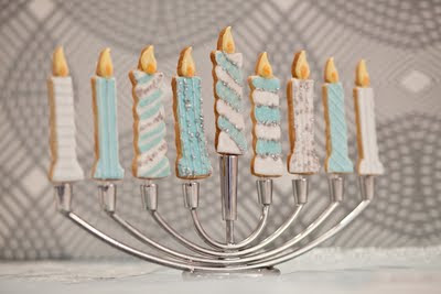 Amy Atlas Hanukkah cookie menorah