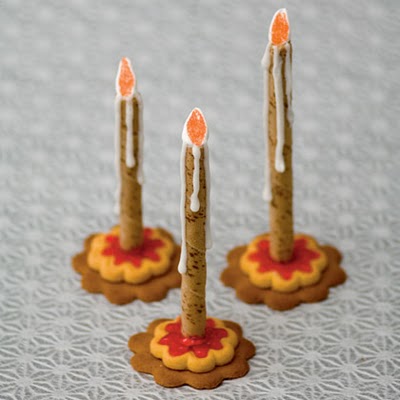 Hanukkah cookie candle