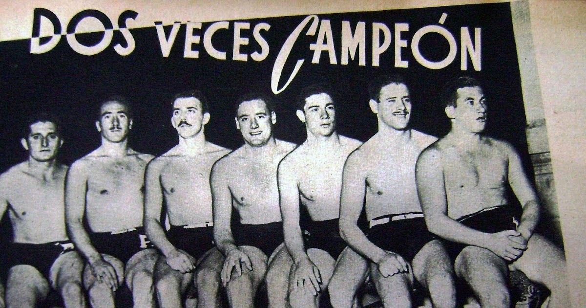 Water Polo legends 1938 The Champions of Club Regatas Santa Fe