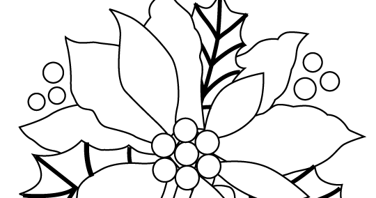 Christmas Poinsettia Coloring Pages | Team colors
