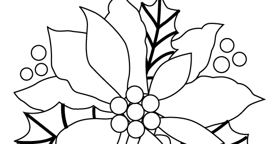 Christmas Poinsettia Coloring Pages | Learn To Coloring