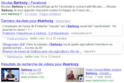 Intégration de Twitter dans Google