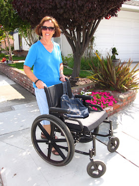 Diane w/ the wheelchair she will be pushing on the walk.