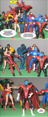 Um, I think Deadpool's trying to get the lasso, not...yeah, I have no idea.