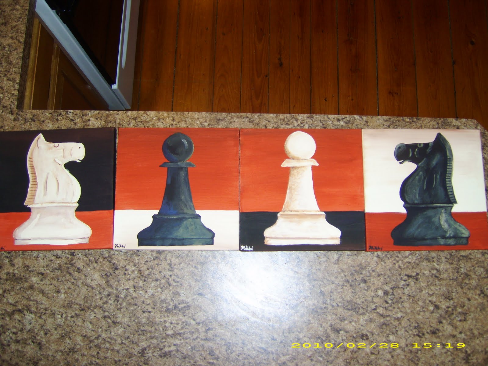 From the Other Side of the Mirror Chess Painting Set