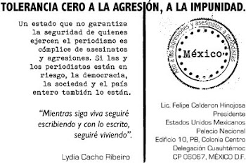 Tolerancia Cero a la Agresión, a la Impunidad