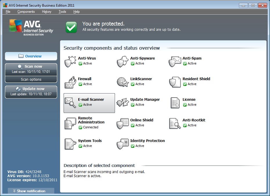 Avg internet security network edition 8.0.85