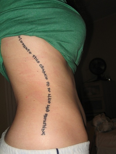 rihanna quote tattoo. quote tattoo.
