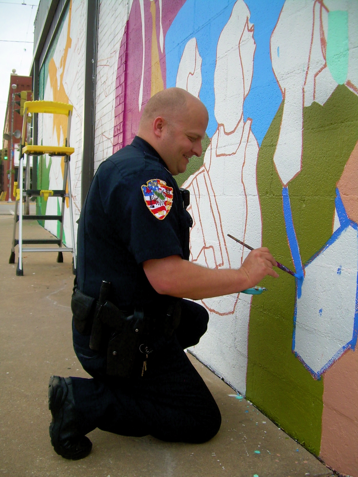 The MidAmerica Mural Project Tonkawa Painting Begins