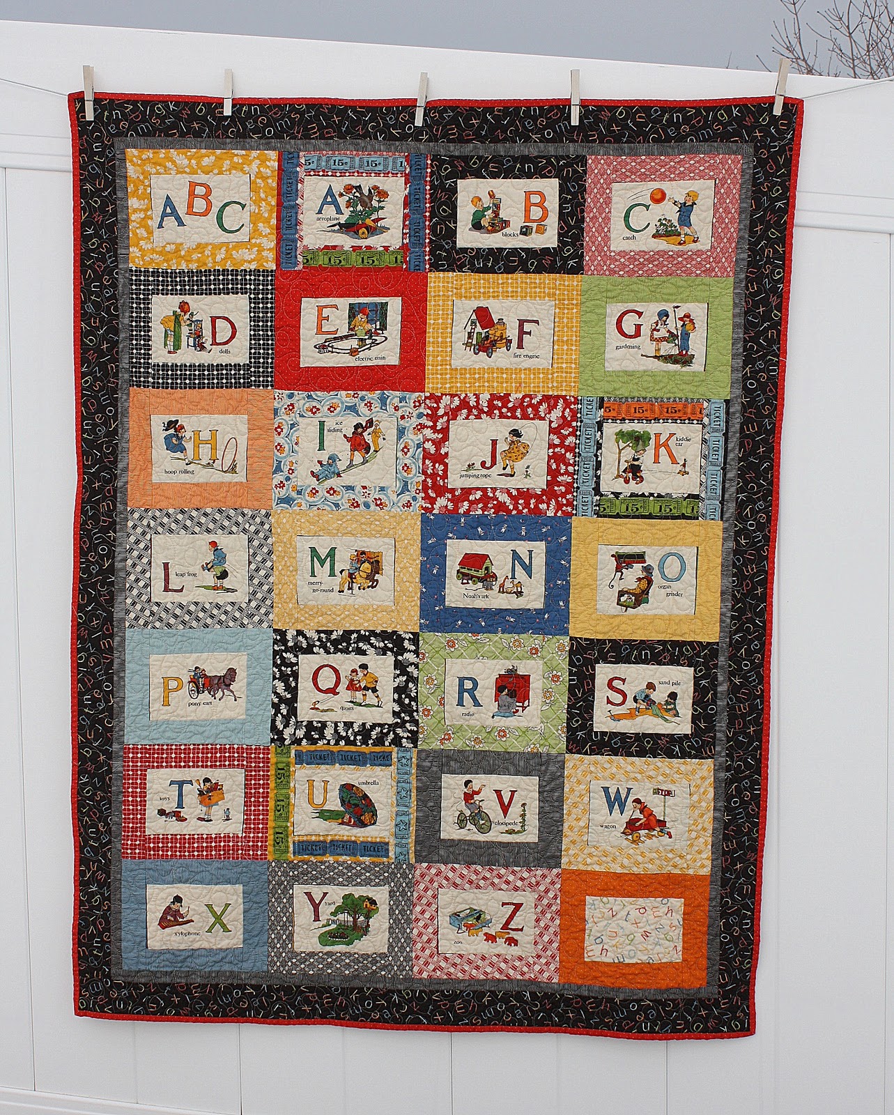 Vintage Alphabet Quilt Diary of a Quilter a quilt blog