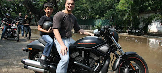 Sohail Khan with his son at Harley Davidson Rally