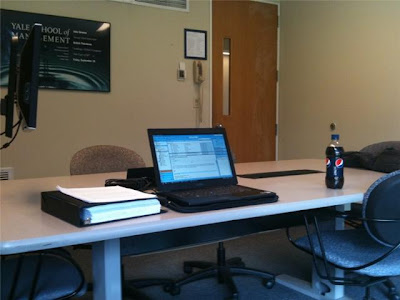 A breakout room at the Yale School of Management A breakout room at the Yale School of Management