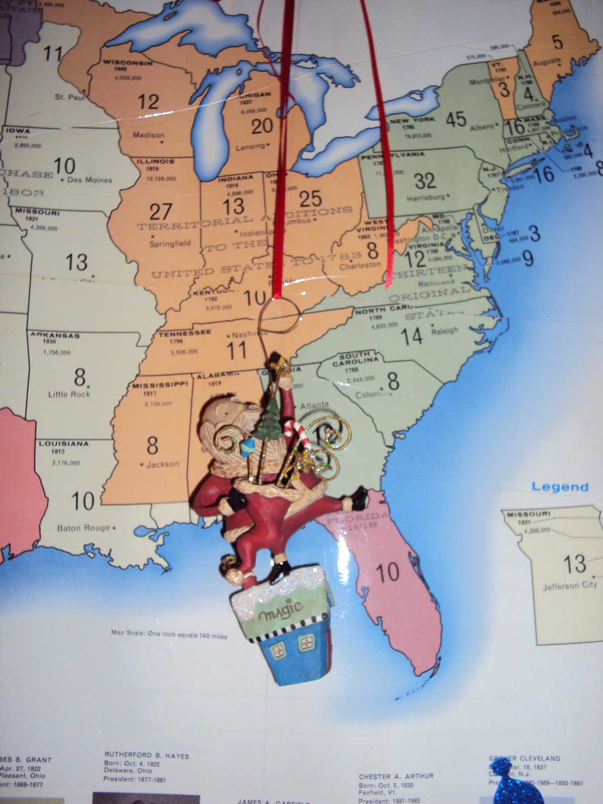 Downtime. Upcycle. Where is Santa Now? Presidential Map