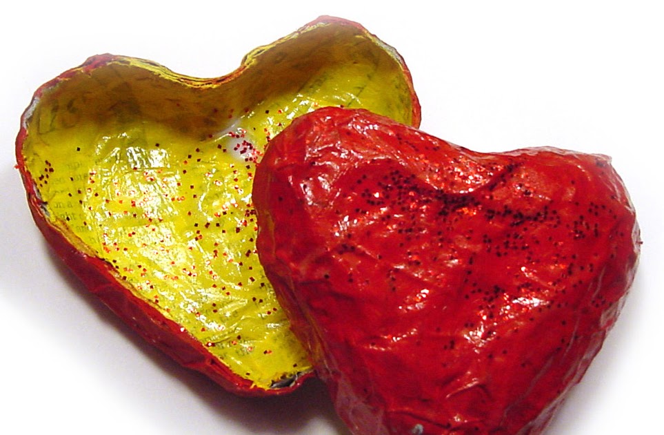Paper Mache Valentine Heart Box Art Projects for Kids