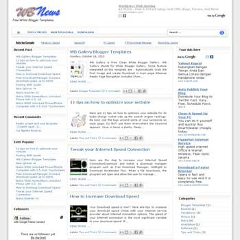 WB news blogger template with 3 column bloggger template. this template is ads ready template blog