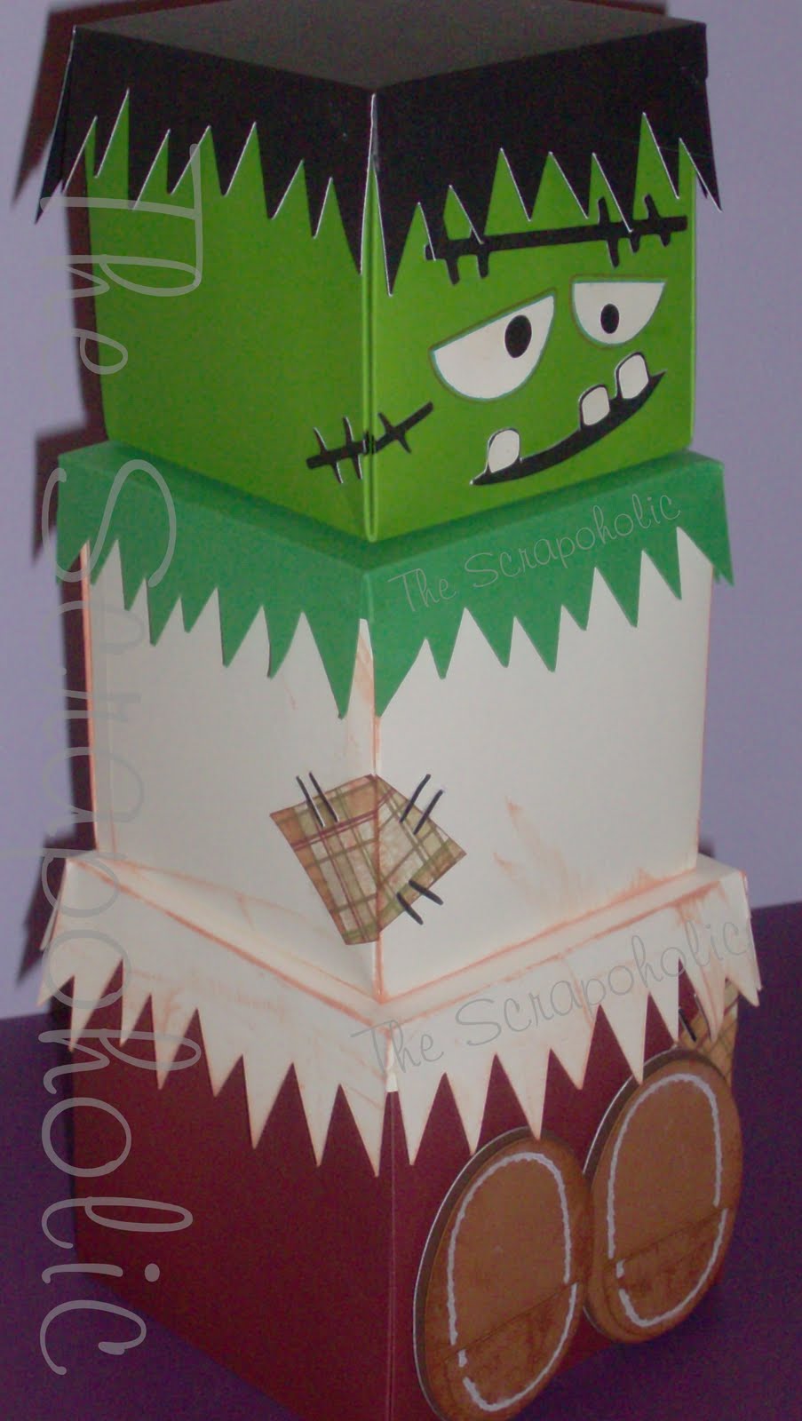 The Scrapoholic Frankenstein Exploding Halloween Box!