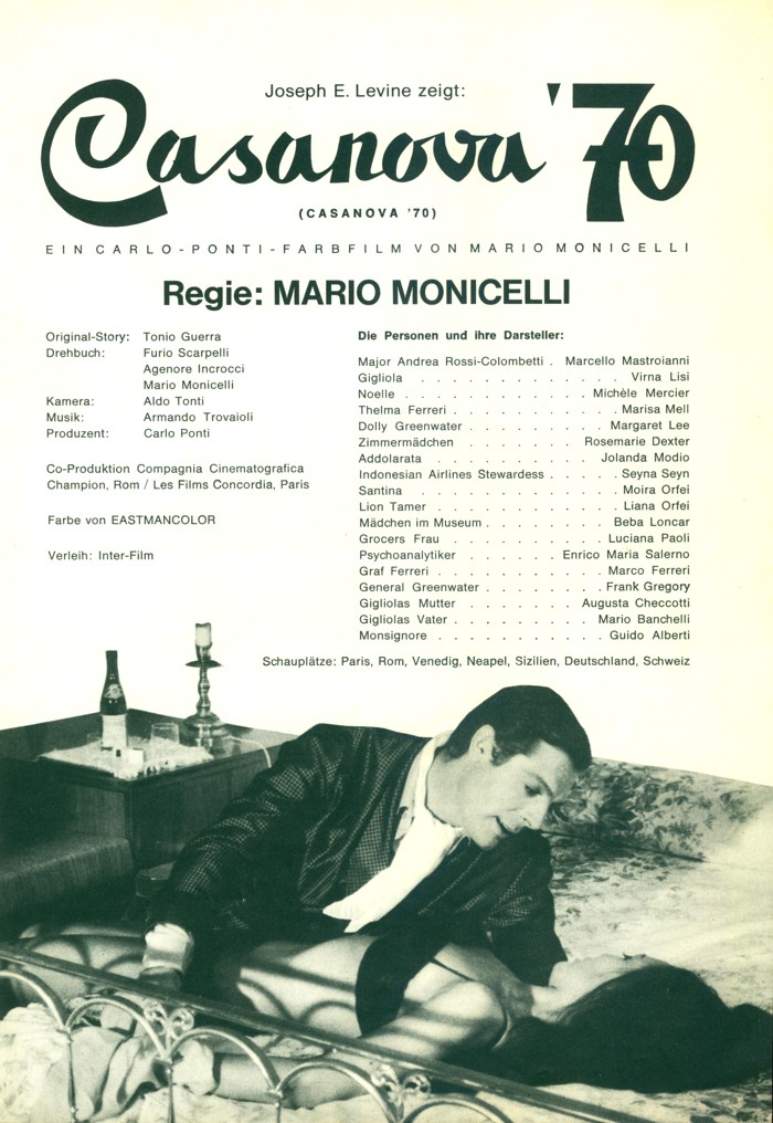 Filmprogramme Casanova 70