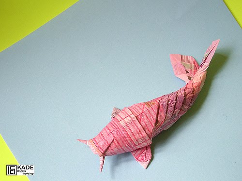 dollar bill origami butterfly. dollar bill origami fish.