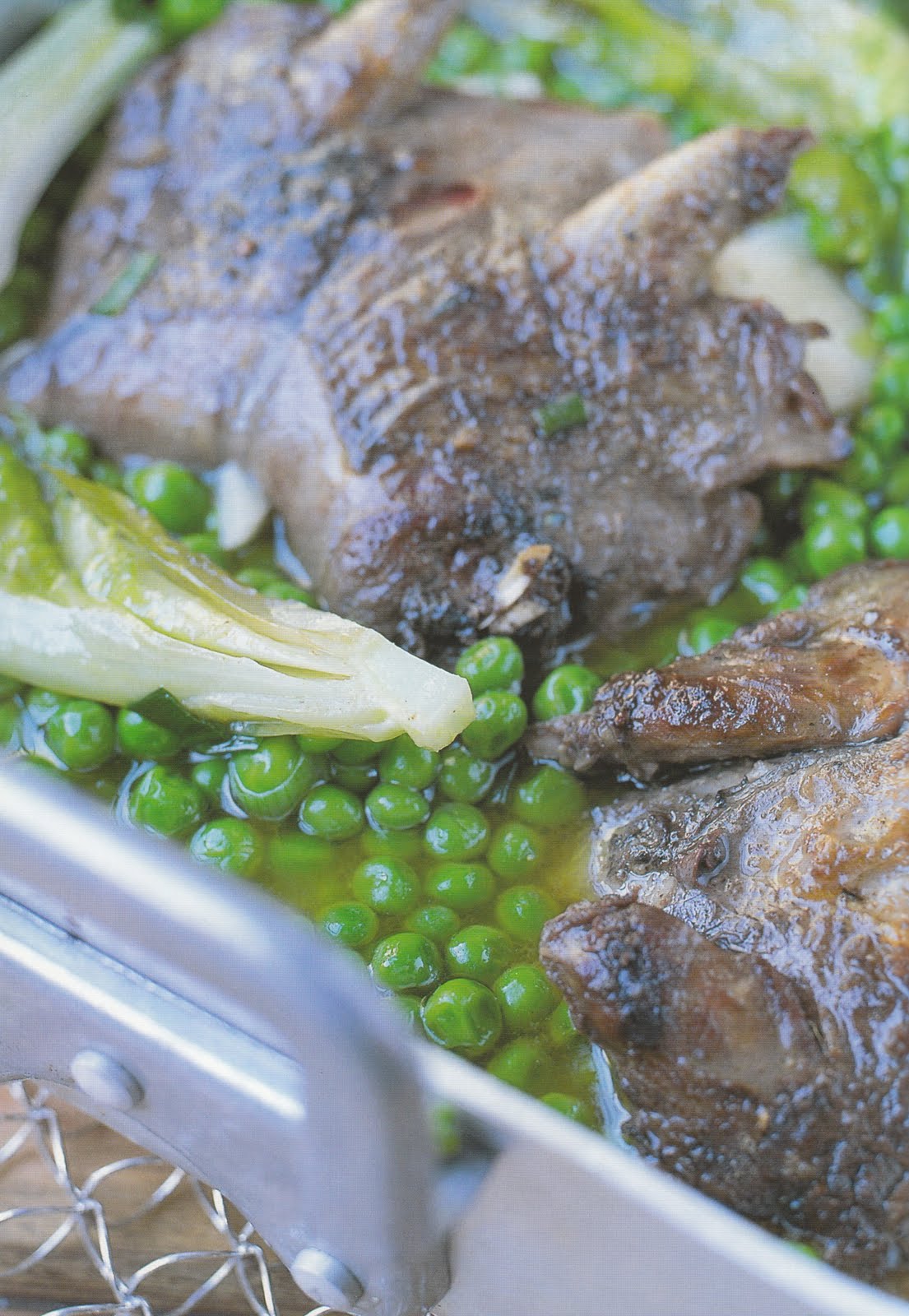 Andrew and Jamie Recipe 29 Braised Pigeon Breasts with Peas