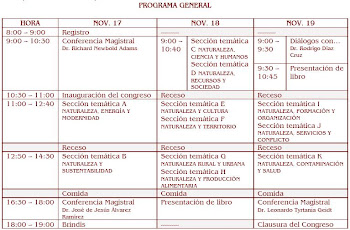 PROGRAMA 1ER CONGRESO NACIONAL NATURALEZA-SOCIEDAD. D   E   S   C   A   R   G   A   R