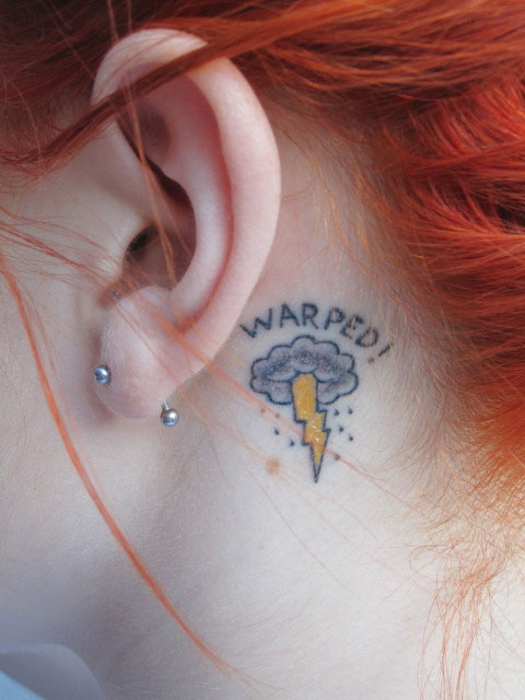 behind ear tattoo. Hayley Williams#39;s ehind ear