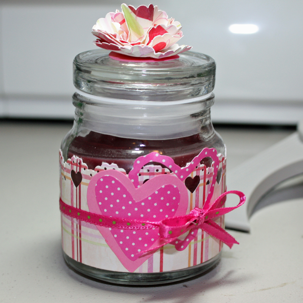 Altered mini jar candles