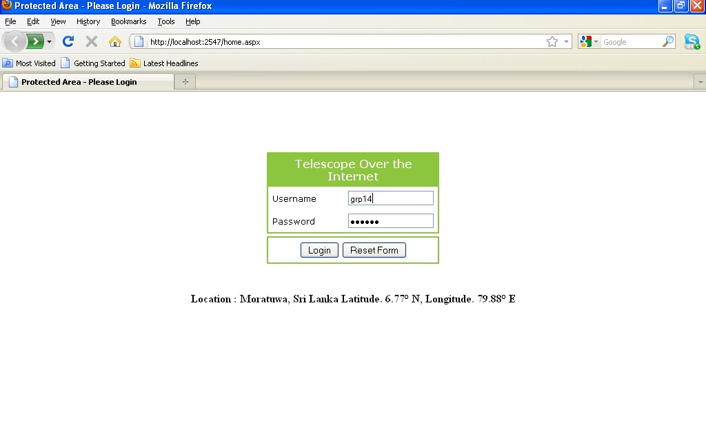 Subsystem 3 (Programming logic) - Telescope Over the Internet