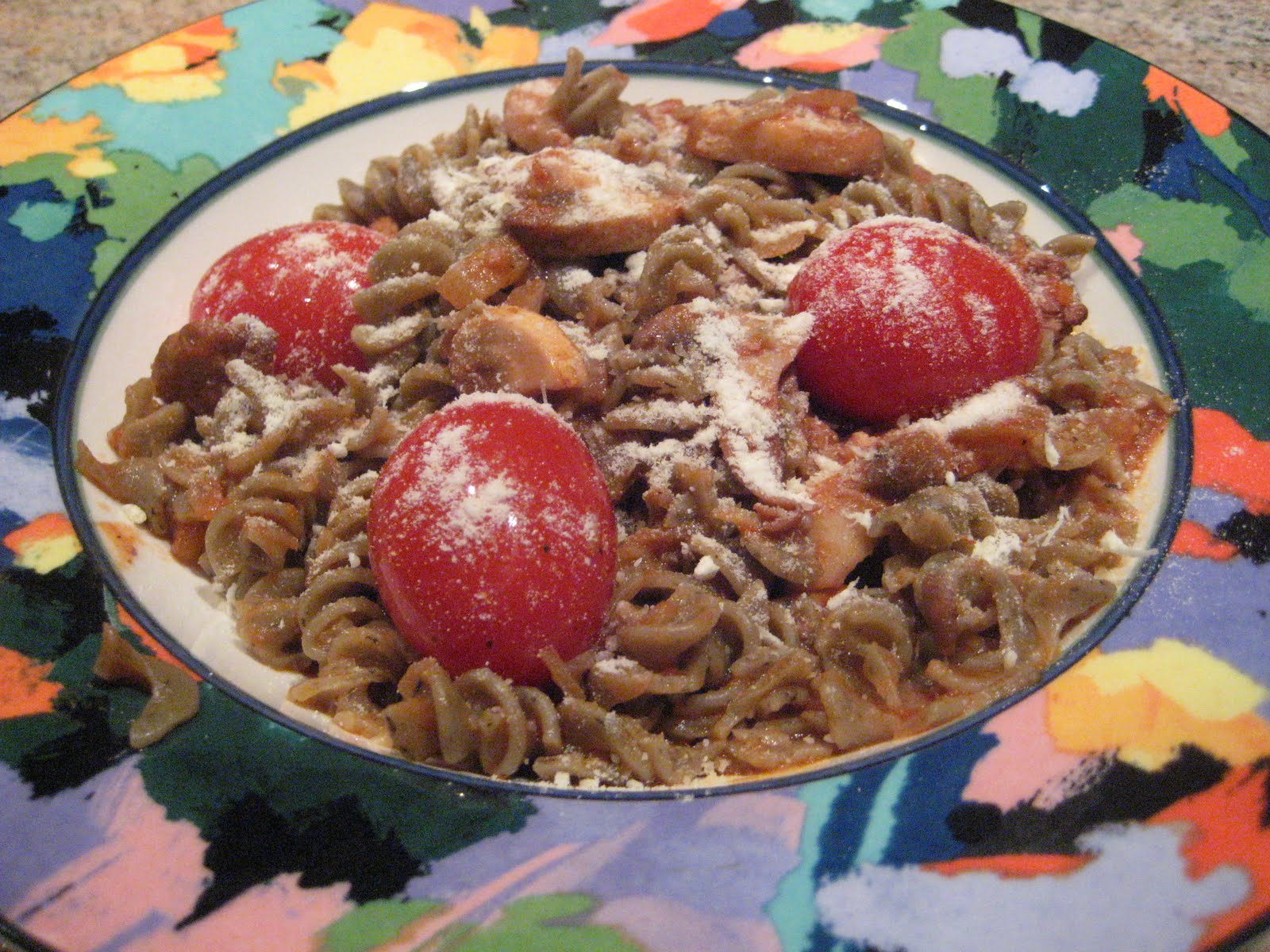 Equal Opportunity Kitchen Chorizo Pesto Pasta