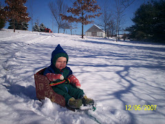 Harris' first sled ride