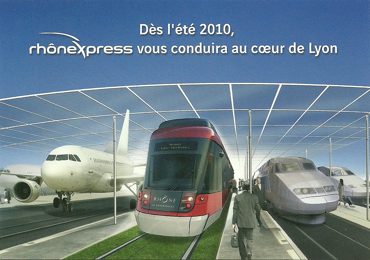 The traveler's drawer RHÔNEXPRESS shuttle (Lyon Aéroport LyonSaintExupéry)
