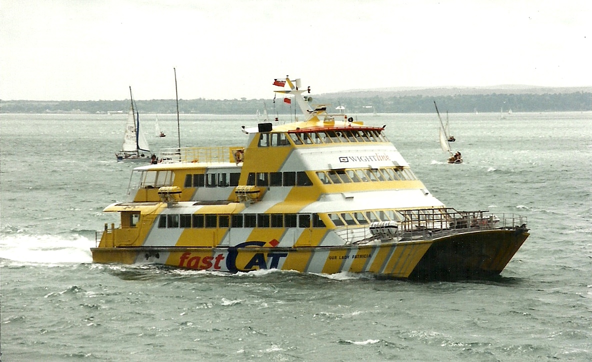 The traveler's drawer WIGHTLINK (England), Fast Cat Ferry "Our Lady